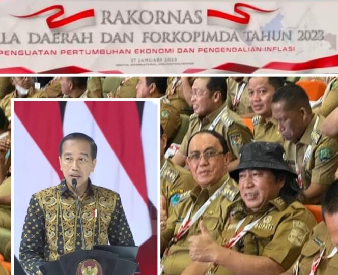 
 ROR Dengarkan Arahan  Jokowi di Rakornas Kepala Daerah dan Forkopimda se- Indonesia