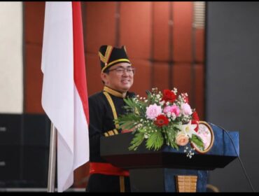 Walikota Manado Andrei Angouw saat sambutan di rapat paripurna HUT ke 400 Kota Manado.(Kominfo)