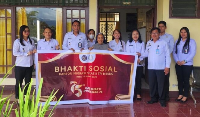 
Memperingati HBI ke-75 Imigrasi Bitung   Berbagi Kasih untuk Anak-anak dan Lansia