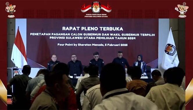 
KPU Sulut Resmi Tetapkan YSK-Victory Sebagai Gubernur dan Wakil Gubernur Sulut 2025-2030