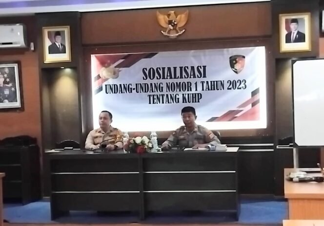 
Polres Bitung Gelar Sosialisasi UU Nomor 1 Tahun 2023 Tentang KUHP