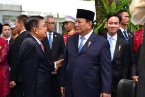 Presiden Prabowo Subianto dengan Yusuf Kalla