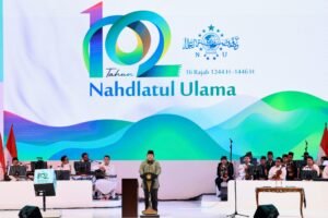 Presiden Prabowo Subianto memberikan sambutan Harla NU ke-102 tahun 2025