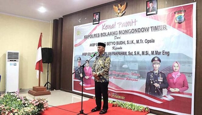 
Foto : Bupati Boltim Oskar Manoppo, saat menyampaikan sambutan.