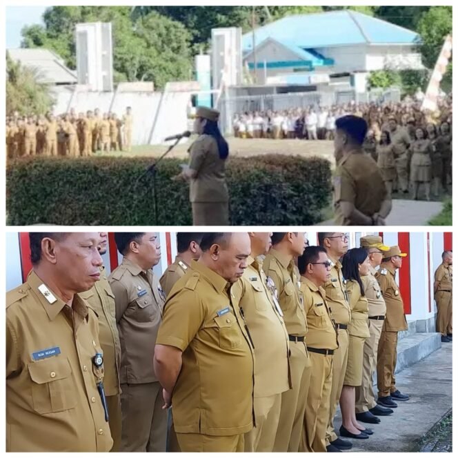 
Begini Penyampaian Bupati Sitaro Saat Apel Perdana Dengan ASN