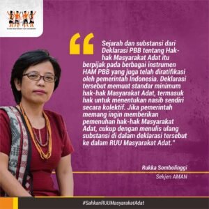 Sekjen AMAN Rukka Sombolinggi