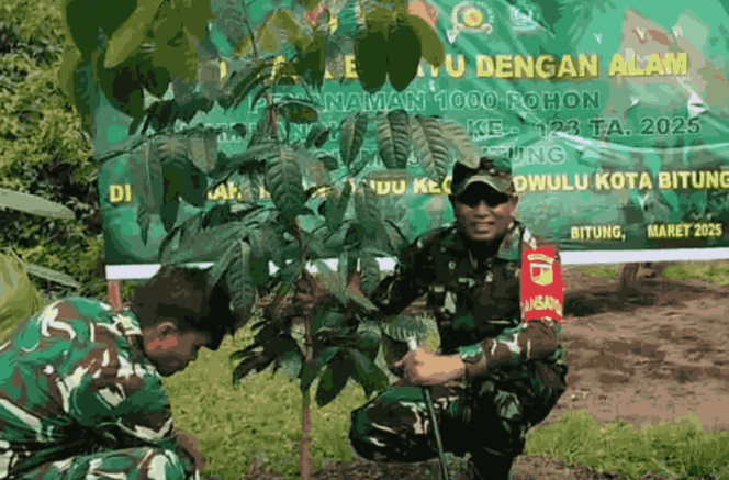 
Penanaman Pohon TMMD ke-123 TNI Berkomitmen Lindungi Sumber Mata Air