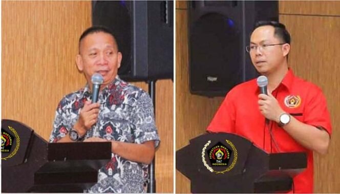 
Foto : Voucke Lontaan (Kiri) dan Christian Tangkere (Kanan) (dokumen pelantikan pengurus PWI Minahasa)