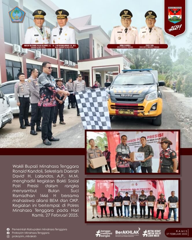 
Wakili Bupati RK, Sekda Lalandos Hadiri Baksos di Polres Mitra