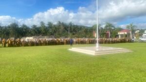 Peserta apel pasca Idul Fitri 2025