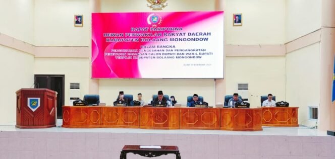 
DPRD Bolmong Gelar Paripurna Pengumuman Penetapan Paslon Bupati dan Wakil Bupati Terpilih