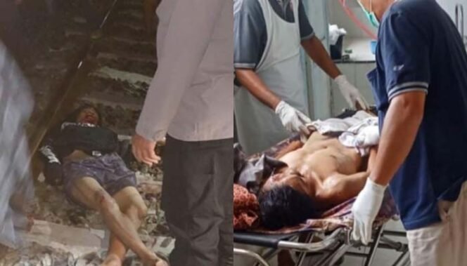 
Penemuan Mayat Seorang Laki Laki Dilindas Kereta Api Dijalur Lintasan Dekat Rumah Penduduk