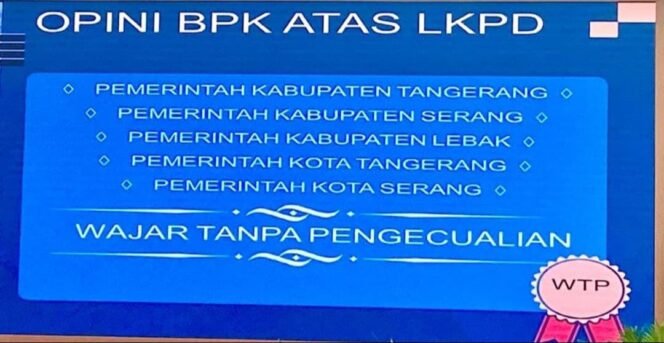 
Pemda Lebak Raih WTP Ke-10 Kali, Bukti Komitmen Pengelolaan Keuangan yang Transparan dan Efektif