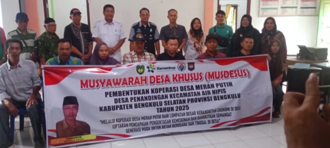 
Pembentukan Pengurus Koperasi Desa Merah Putih Desa Penandingan Kecamatan Air Nipis