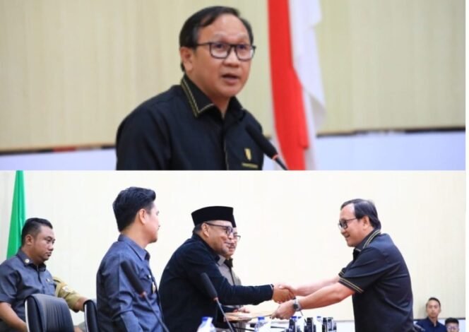 
Ketua Pansus DPRD Royke Kasenda Serahkan Rekomendasi LKPJ Wali Kota Tahun 2024