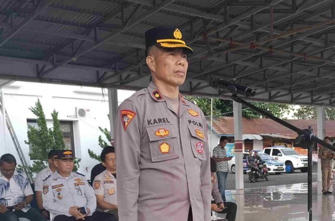 
KOMPOL KAREL TANGAY. SH saat memimpin Apel Pasukan dalam rangka menyambut Idul Adha 2025