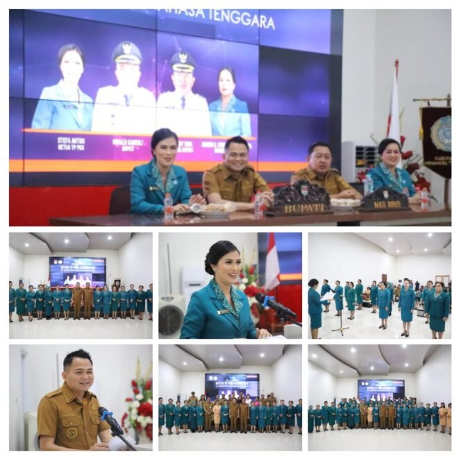 
Lantik Pengurus TP PKK Kecamatan, Stefa Antou Ajak PKK sebagai pilar utama dalam membangun masyarakat yang lebih baik