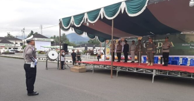 
Walikota Kotamobagu Pimpin Apel Gelar Pasukan Pengamanan Idul Adha 1446 Hijriah