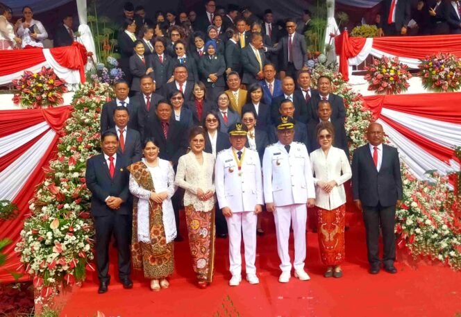 
Walikota Andrei Angouw Irup Upacara HUT Ke-402 Kota Manado 14 Juli 2024