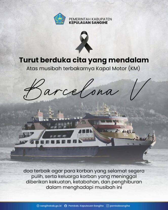 
Pemkab Sangihe Sampaikan Belasungkawa Tragedi KM Barcelona V 