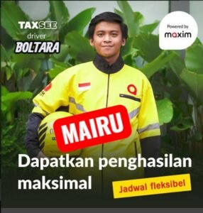 Foto : Taxi Online Maxim Boltara (Bolaang Mongondow Utara).