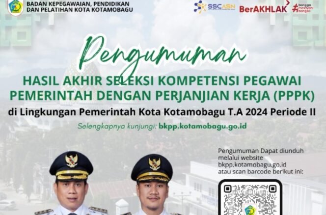 
Pemkot Kotamobagu Umumkan Hasil Seleksi PPPK Tahap ll