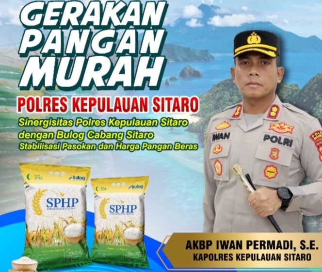 
Stabilkan Harga dan Pasokan Beras, Polres Sitaro Gelar Gerakan Pangan Murah