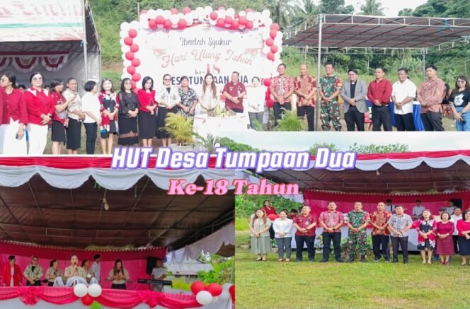 
Rayakan HUT ke-18, Pemdes Tumpaan Dua Gelar Ibadah Syukur