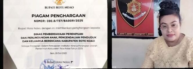 
Ralat Pemberitaan : Pemberian Penghargaan Bupati Kepada Dinas DP3P2KB Kabupaten Rote Ndao, Bukan Kepada Regina Kedo