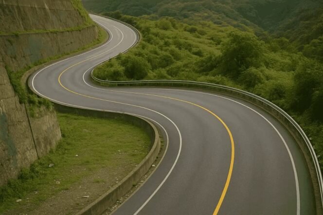 
Foto - Salah satu titik ruas Jalan Trans Sulawesi Manado- Gorontalo.