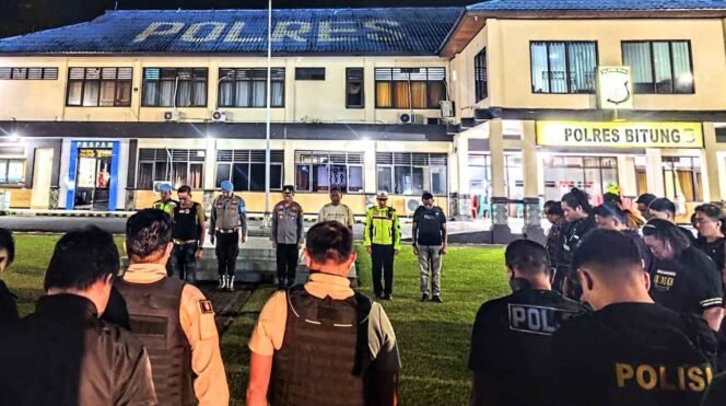 
Dari Apel ke Patroli, Polisi Bitung Pastikan Malam Minggu Aman