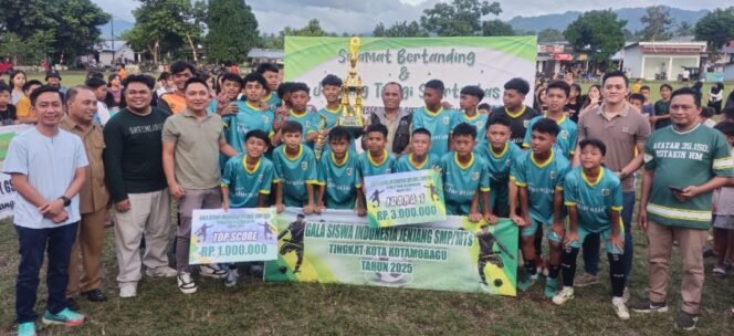 
SMPN 2 Kotamobagu Juara GSI 2025, Pemkot Dukung Pembinaan Atlet Muda