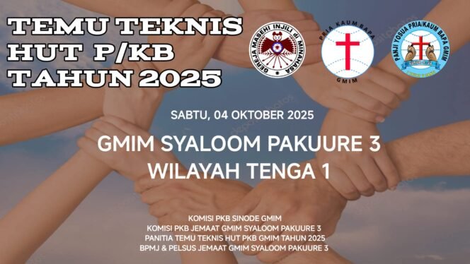 
4 Oktober 2025, Temu Teknis HUT PK/B GMIM ke 63 Akan Digelar di Pakuure