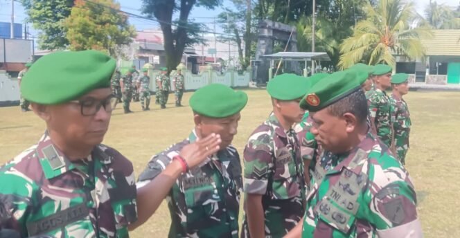 
Dandim 1310/Bitung Pimpin Acara Kenaikan Pangkat Perwira, Bintara dan Tamtama