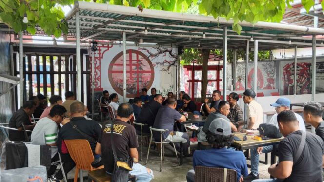 Dansatrol Koarmada Vlll Kopi Bareng PWI Bitung