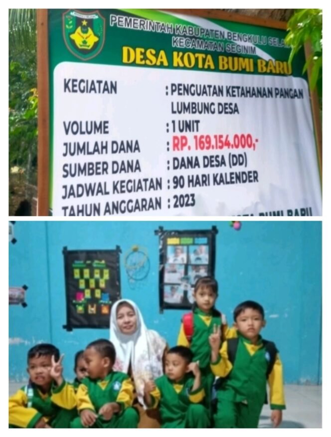 
Dinilai Manipulasi Dana Ketahanan Pangan Demi Gedung Paud Yang Muridnya Hanya 6 Orang