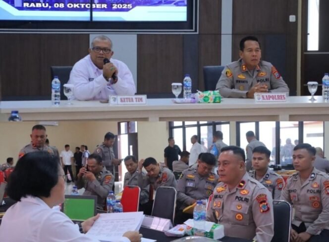 
Audit Kinerja Tahap II, Polres Kotamobagu Dievaluasi Itwasda Polda Sulut, Kapolres Tegaskan Profesionalisme Pelayanan