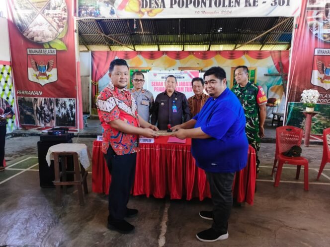 
Gelar Sertijab, Frando Kumayas Resmi Jabat Kumtua Desa Popontolen 