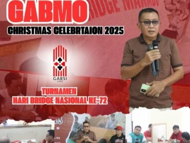 Dispora Manado dan Gabmo Christmas Celebration dalam rangka Hari Bridge Nasional ke 72 tahun 2025.(Foto: Dispora)