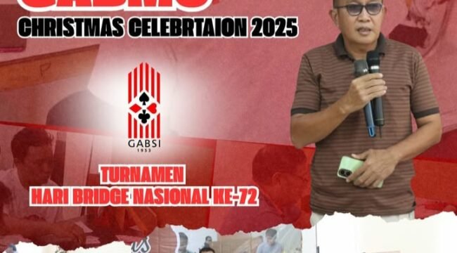 Dispora Manado dan Gabmo Christmas Celebration dalam rangka Hari Bridge Nasional ke 72 tahun 2025.(Foto: Dispora)