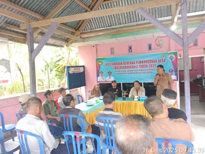 
Pemerintah Desa Ulak Lebar Kecamatan Pino Laksanakan Musrenbangdes Tahun 2027