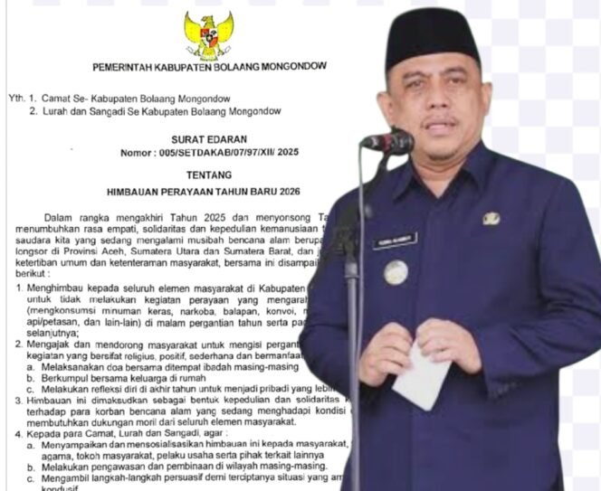 
Bupati Yusra Menghimbau Masyarakat tidak Lakukan Pesta Pora di Malam Pergantian Tahun Baru