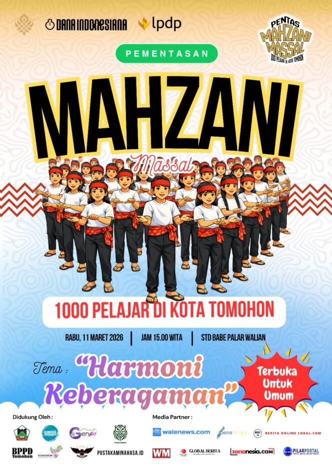 
Pentas Mahzani Massal Pergelaran Sastra Woloan Bakal Hentak Kota Tomohon Diikuti 1000 Pelajar