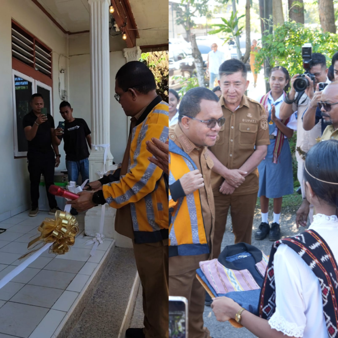 
Gubernur Melki Laka Lena Resmikan Dapur Flobamorata SMK Katolik Kusuma di Belu