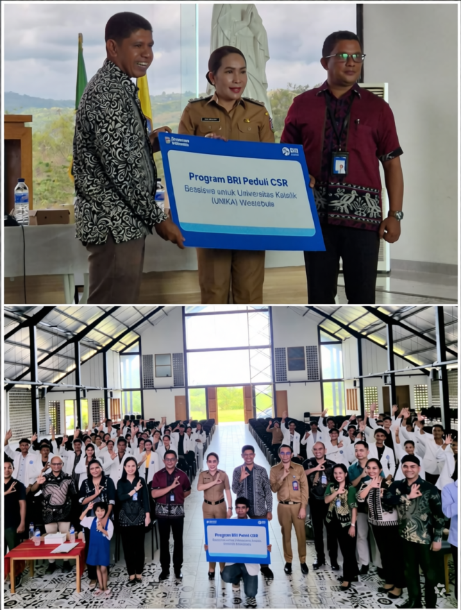 
BRI Dukung Pendidikan Daerah, Salurkan Beasiswa bagi 59 Mahasiswa UNIKA Weetebula