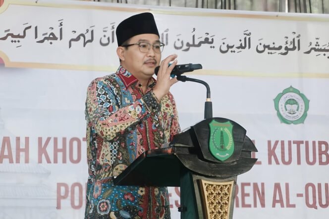 
Wabup Muba Hadiri Haul dan Khataman Al-Qur’an di Sungai Lilin,67Santri Di wisuda