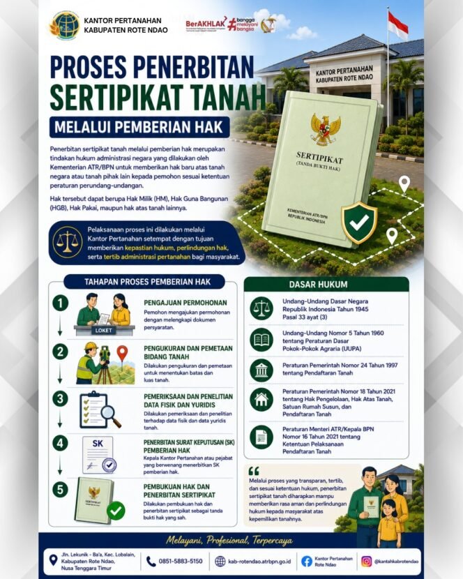 
Wujudkan Transparansi, Kantah Rote Ndao Dorong Masyarakat Urus Sertipikat Tanah Lewat Jalur Resmi