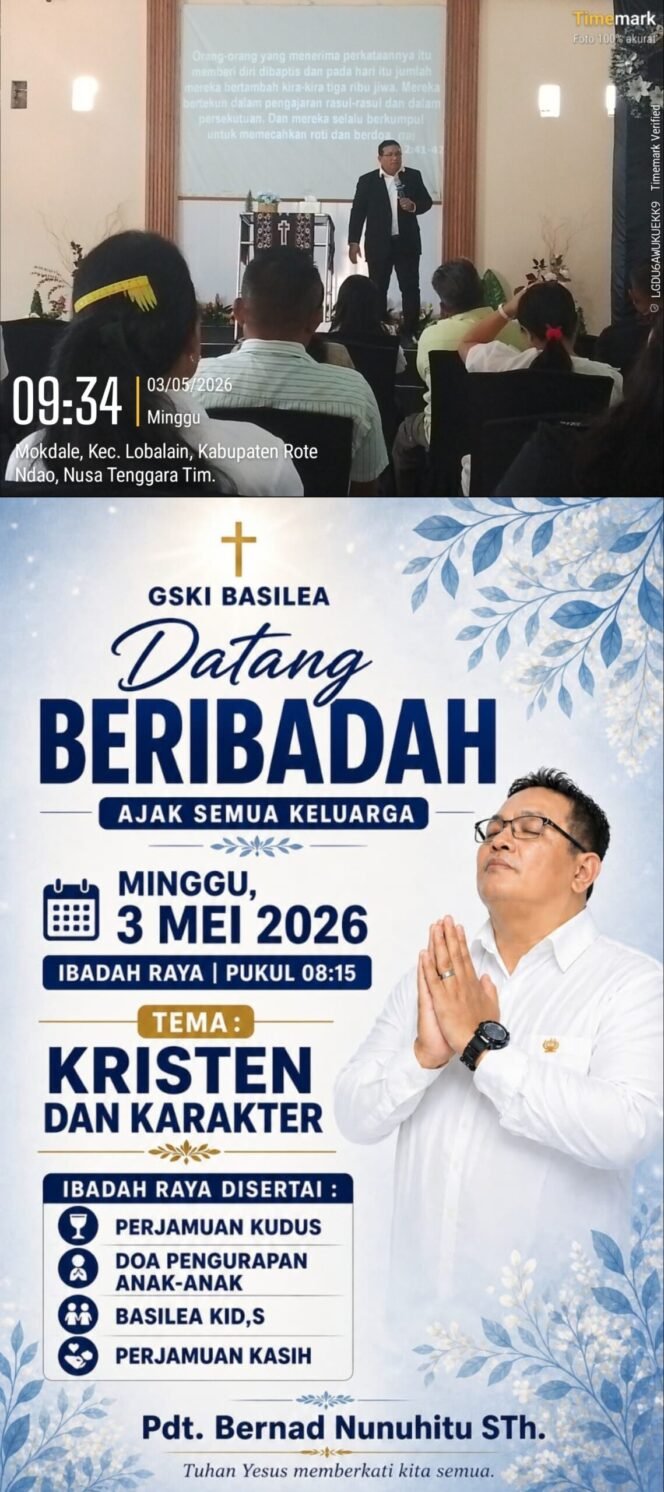
Khotbah Pdt. Bernad Nunuhitu: Orang Kristen Berkarakter Kisah Para Rasul 2:41-42