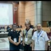 Ketua GABMO Reza Rumambi, saat hadir di lokasi pertandingan memberikan dukungan bagi tim GABMO.(1st)