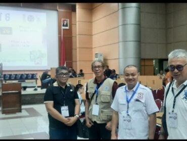 Ketua GABMO Reza Rumambi, saat hadir di lokasi pertandingan memberikan dukungan bagi tim GABMO.(1st)